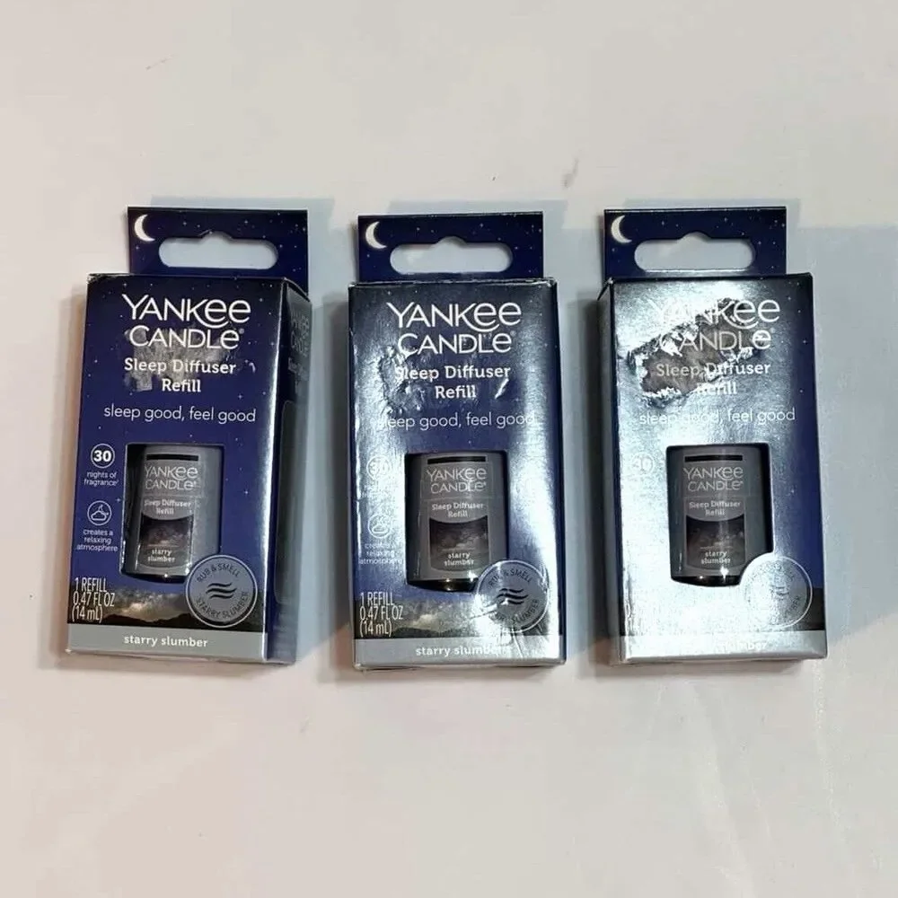 Yankee Candle Sleep Diffuser Refill - Lot of 3 - Starry Slumber - New in Box